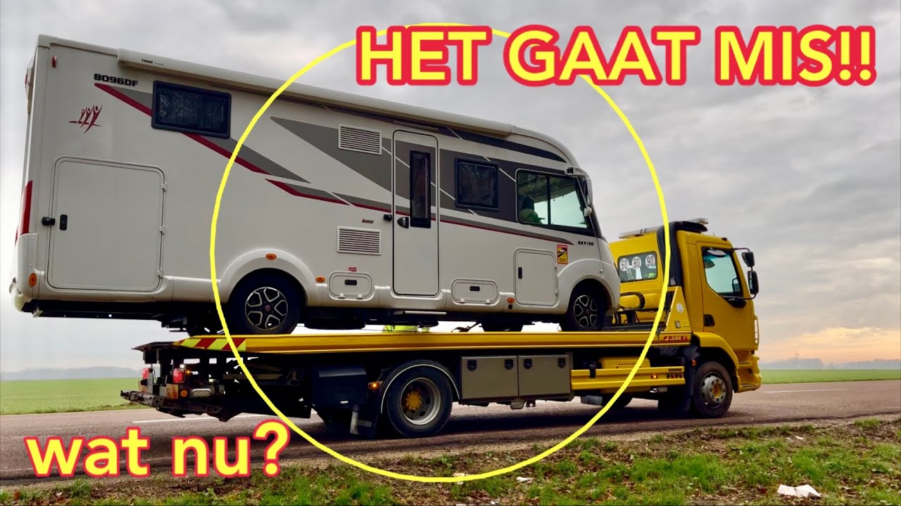 Spanje 028 OP WEG NAAR SPANJE! Slapen in de herrie / op transport naar de garage