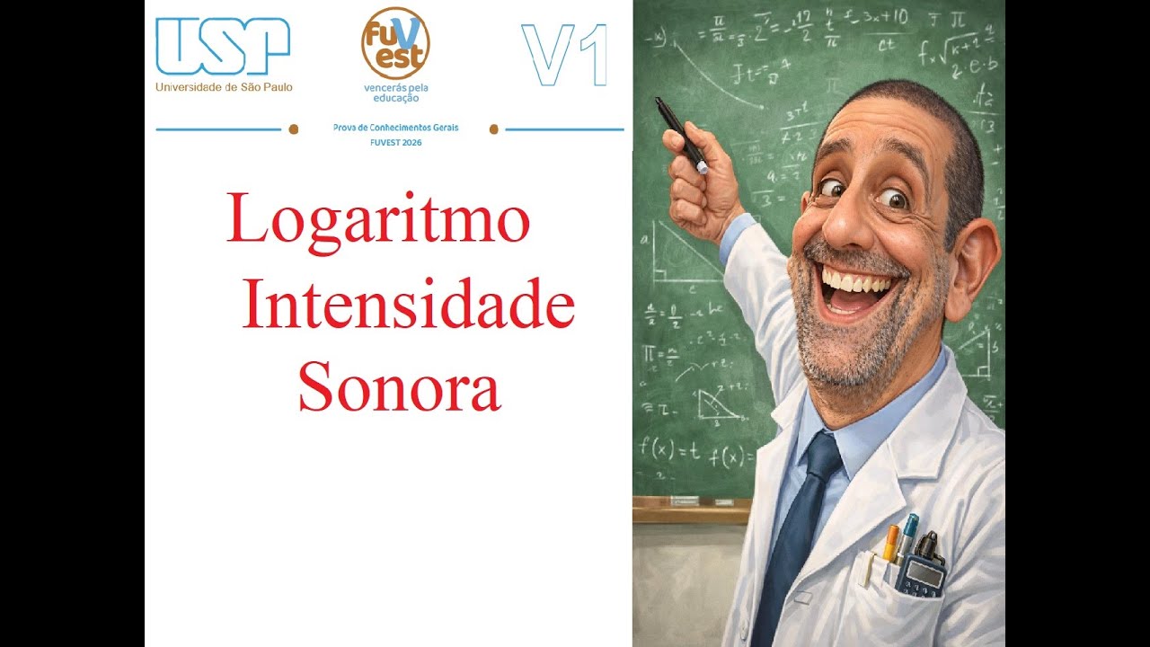 FUVEST2026   Prova V1   Questões 76 e 77   Logaritmo   Escala de Audiometria #fuvest2026 #logaritmo