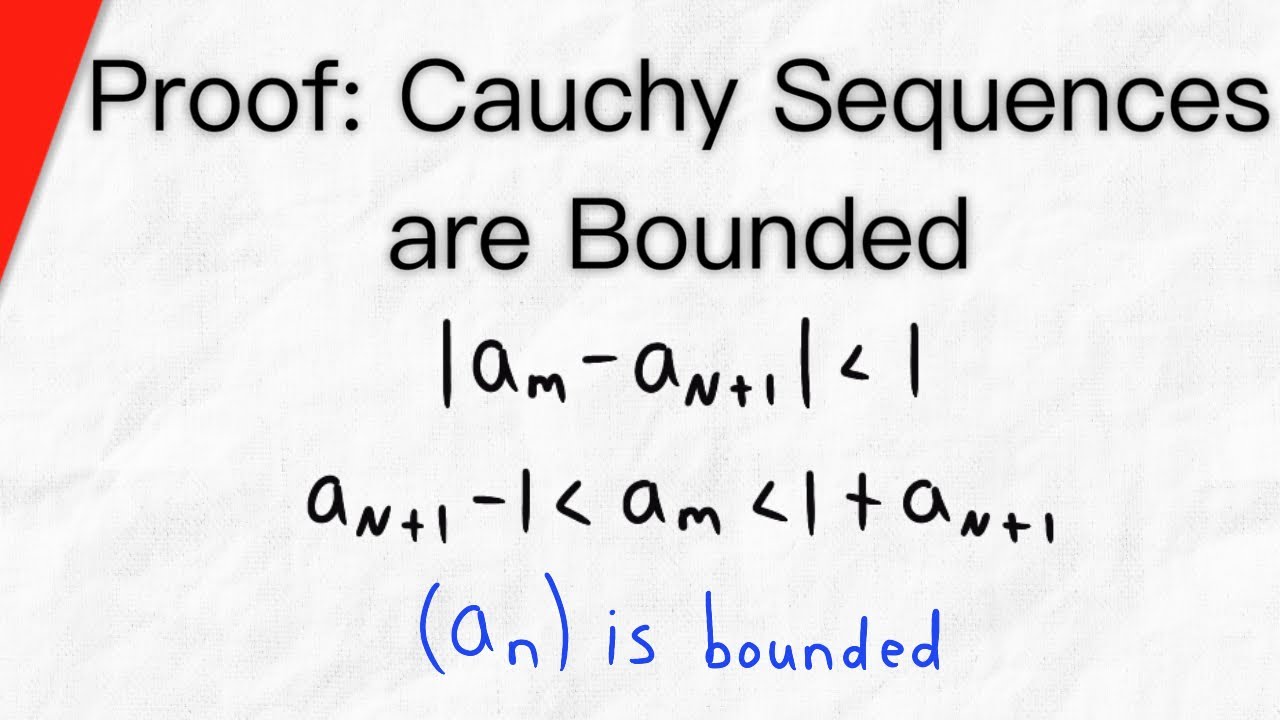 Proof: Cauchy Sequences are Bounded | Real Analysis
