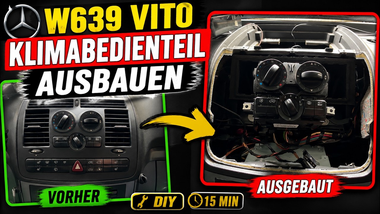 Mercedes Vito W639 Blende / Konsole Klimabedienteil ausbauen