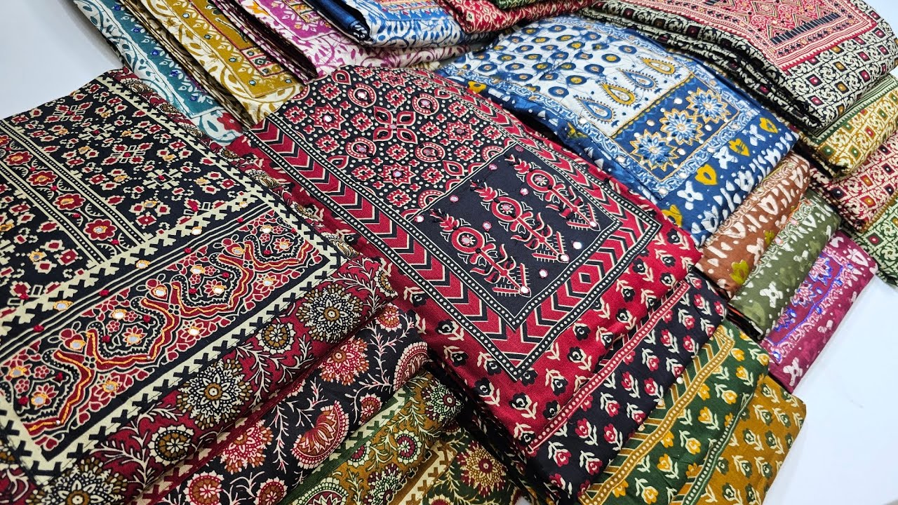 Battik suits | Ajrakh dress mateials manufacturers | Unstitched salwar kameez | kurta sets | dresses