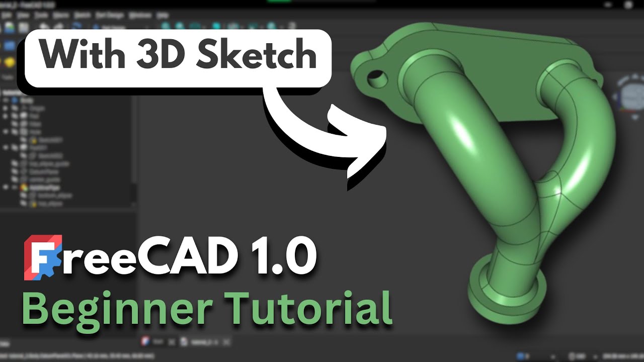 3D-эскиз в FreeCAD 1.0 | Учебник для начинающих | Упражнение 4