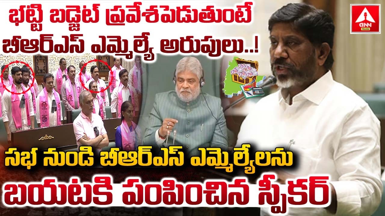 భట్టి బడ్జెట్ ప్రవేశపెడుతుంటే బీఆర్ఎస్ ఎమ్మెల్యే అరుపులు..! | Speaker Fires On BRS MLAs | ANN Telugu