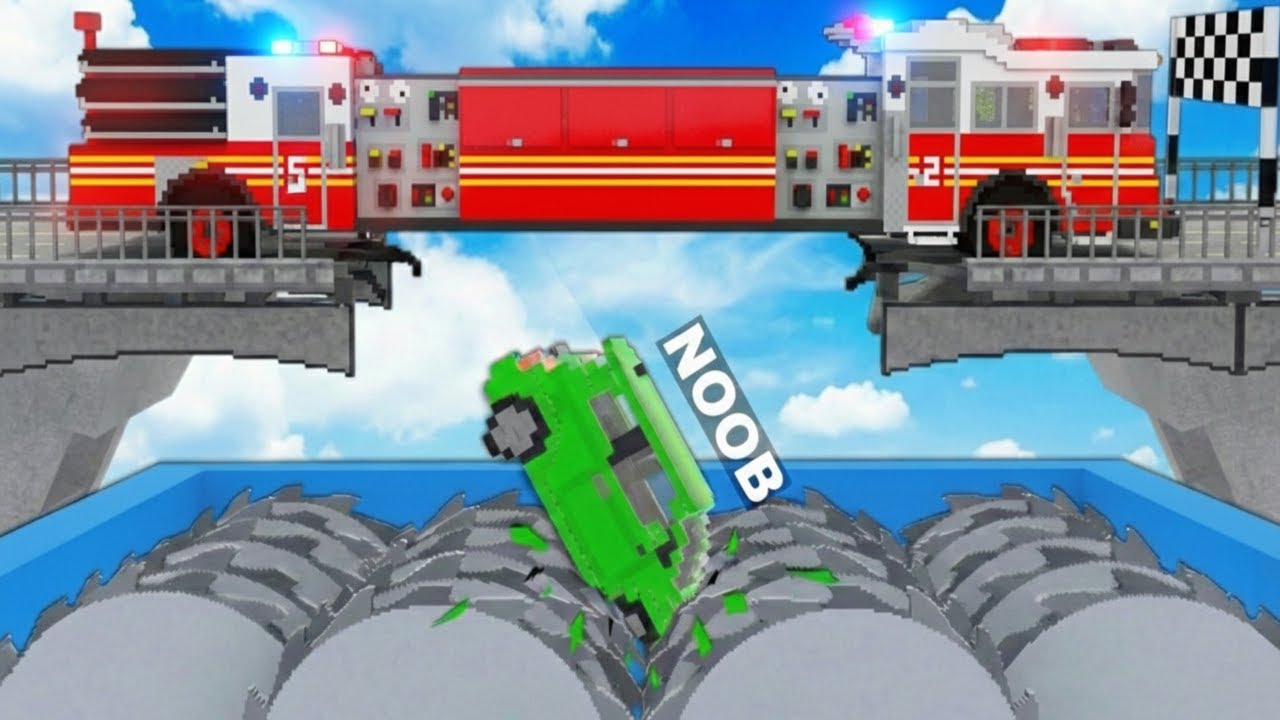 LONG CARS vs GIANT SHREDDER in Teardown