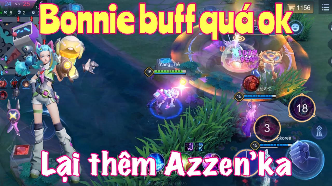 Bonnie kết hợp Azzen’ka quá trời khống chế - LQMB