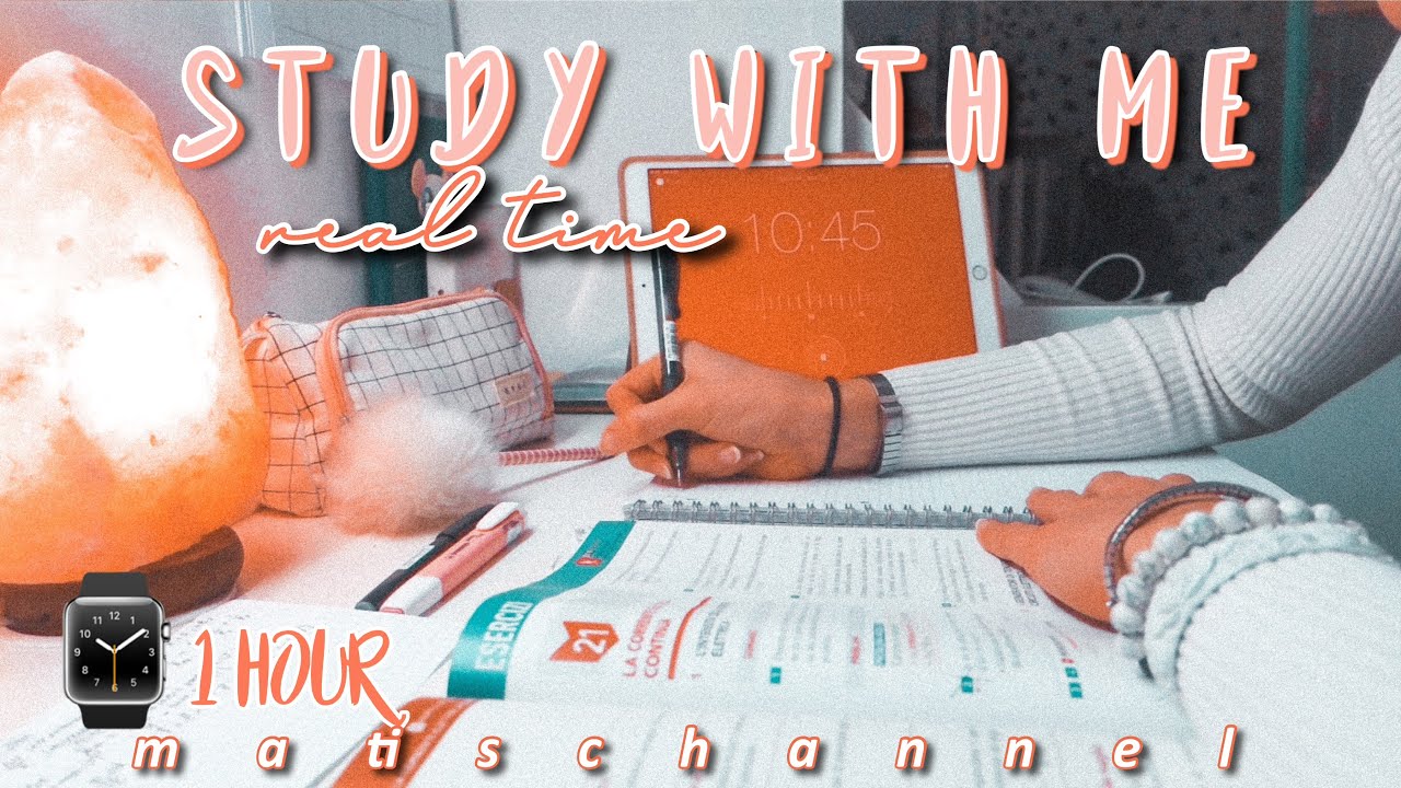 STUDY WITH ME in tempo reale || 1 hour of productivity and motivation (metodo pomodoro🍅)