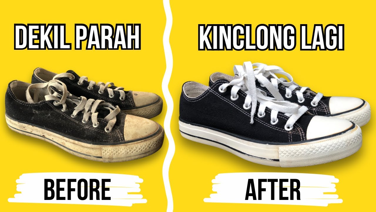 TUTORIAL CUCI SEPATU CONVERSE HITAM | HASILNYA BIKIN KAGET!