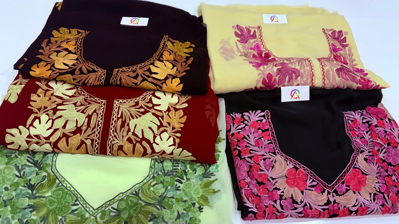 Pure George suit, Aari work at Affordable Outlet Hansi 9812556907