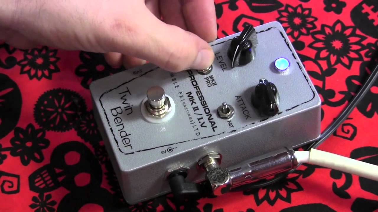 Ramble FX Twin Bender Un-Professional MK II & i.V fuzz guitar effects pedal demo