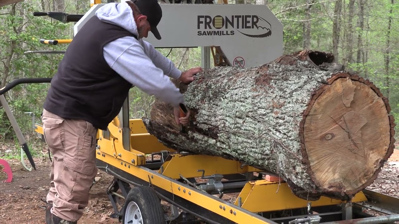 Frontier OS23 Sawmill Tames a Tough Bitternut Hickory | Must-See Results!