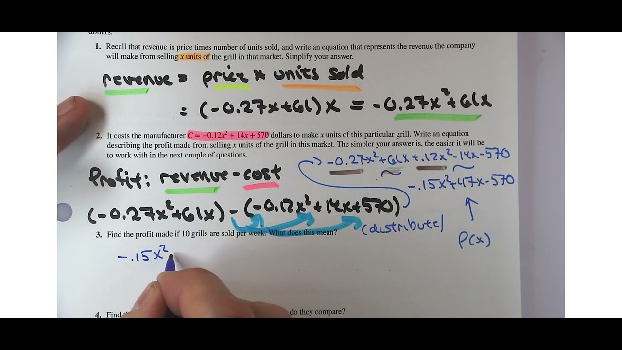 Section 4.8 Profit and Revenue (Fall 2025)