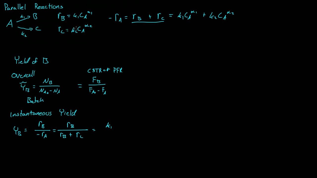 Multiple Reactions - Yield - Selectivity