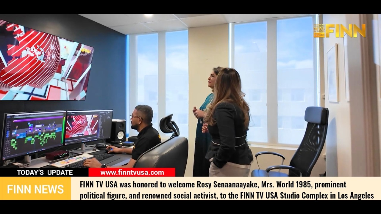 FINN TV USA was honored to welcome Rosy Senanayake, Mrs. World 1985.