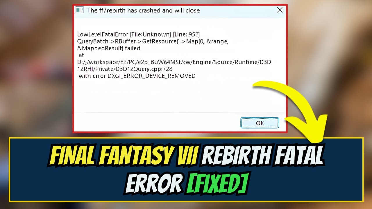 Исправлена ​​фатальная ошибка FINAL FANTASY VII REBIRTH