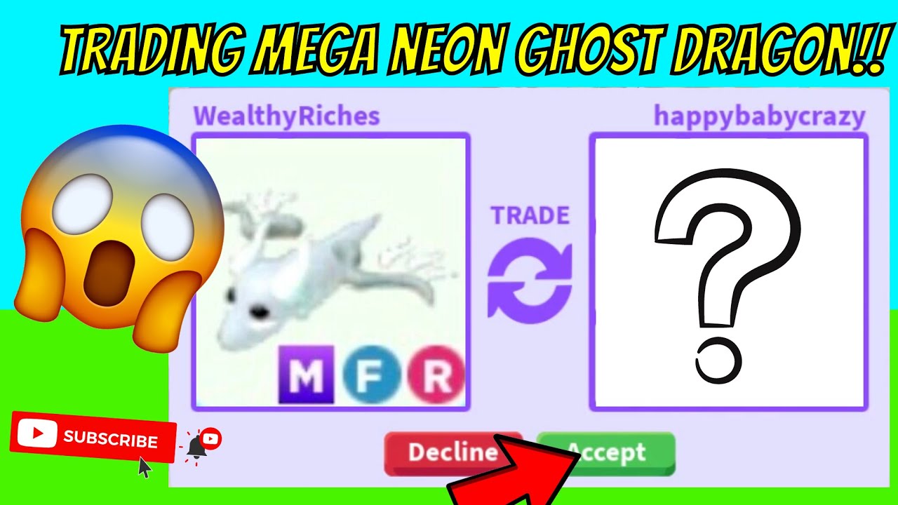 TRADING MY *MEGA NEON GHOST DRAGON* IN ADOPT ME (ROBLOX)