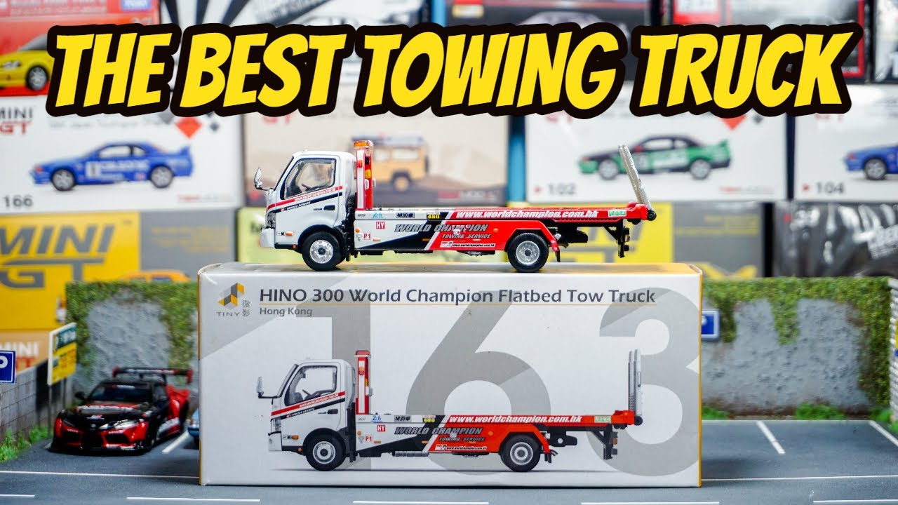 TINY HINO 300 WORLD CHAMPION FLATBED TOW TRUCK HONGKONG | THE BEST TOWING TRUCK DIECAST