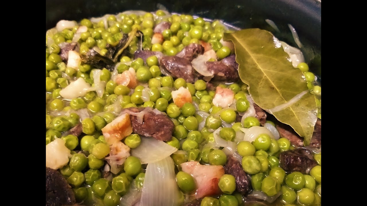 Guisantes a la catalana receta tradicional y casera.