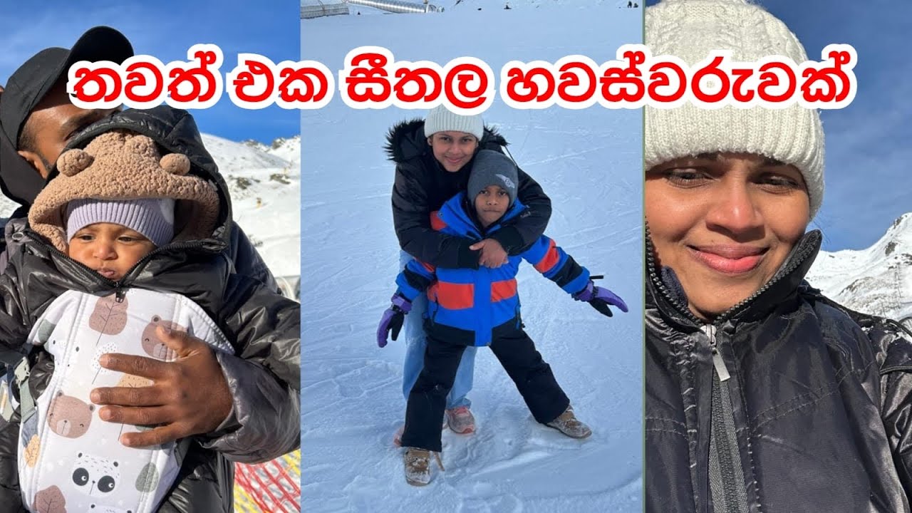 තවත් එක සීතල හවස්වරැවක් ❄️⛄️එයාගේ මුල්ම හිම අද්දැකීම #snow #dayinmylife 