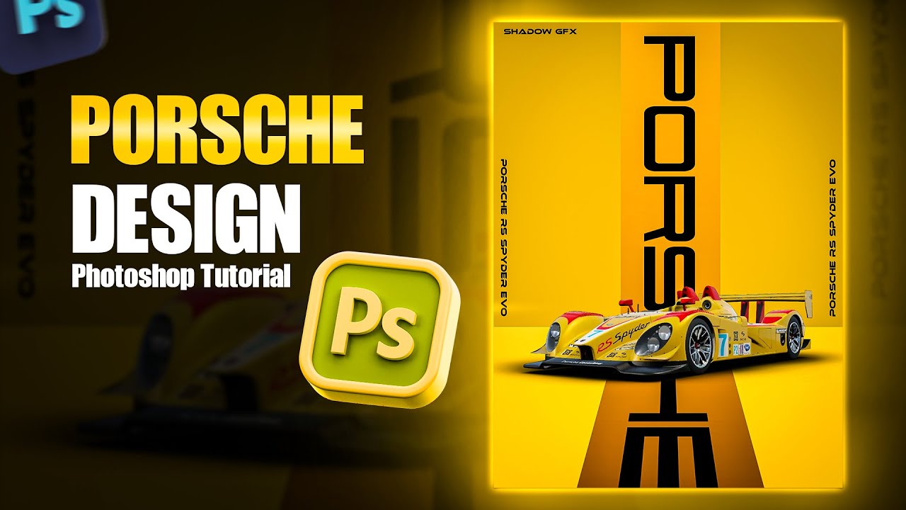 How to Design a Porsche Poster in Photoshop | Full Photoshop Poster Tutorial