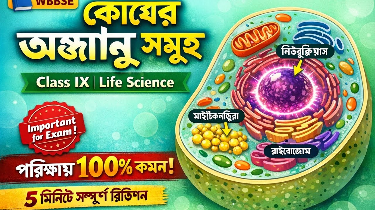 কোষের বিভিন্ন অঙ্গাণু নবম শ্রেণী 