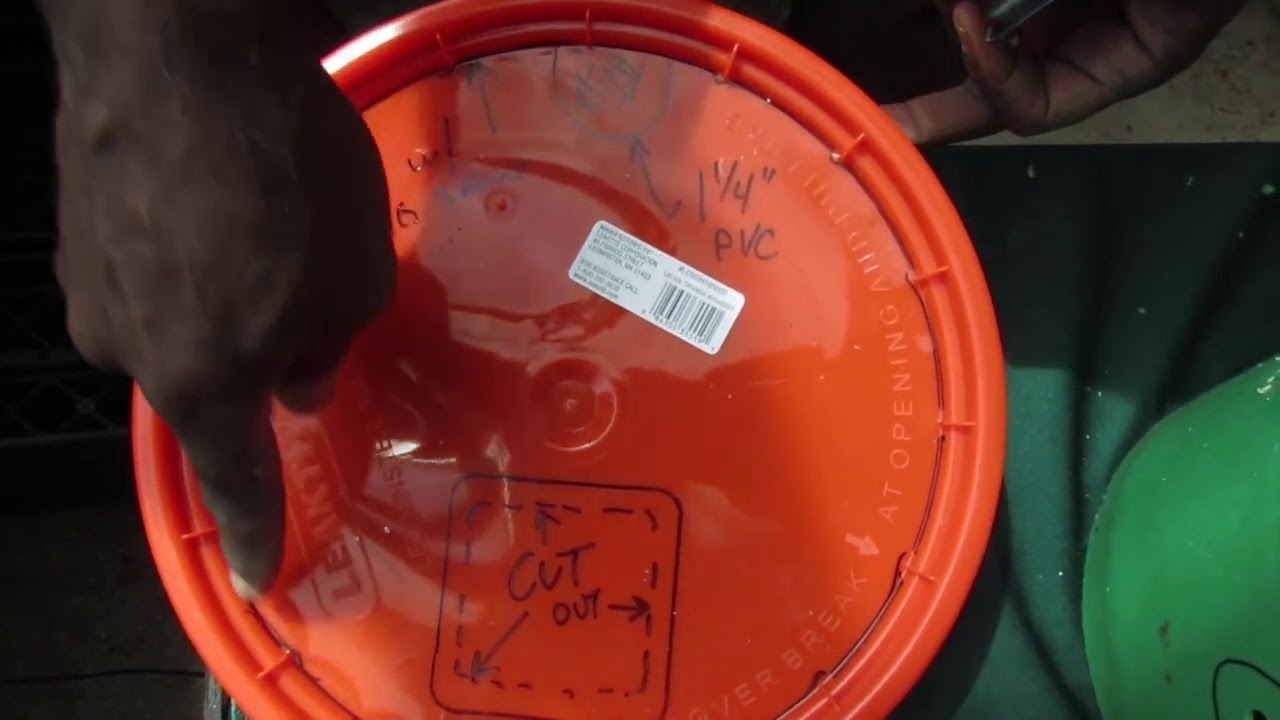 Self watering garden from a 5 gallon bucket.