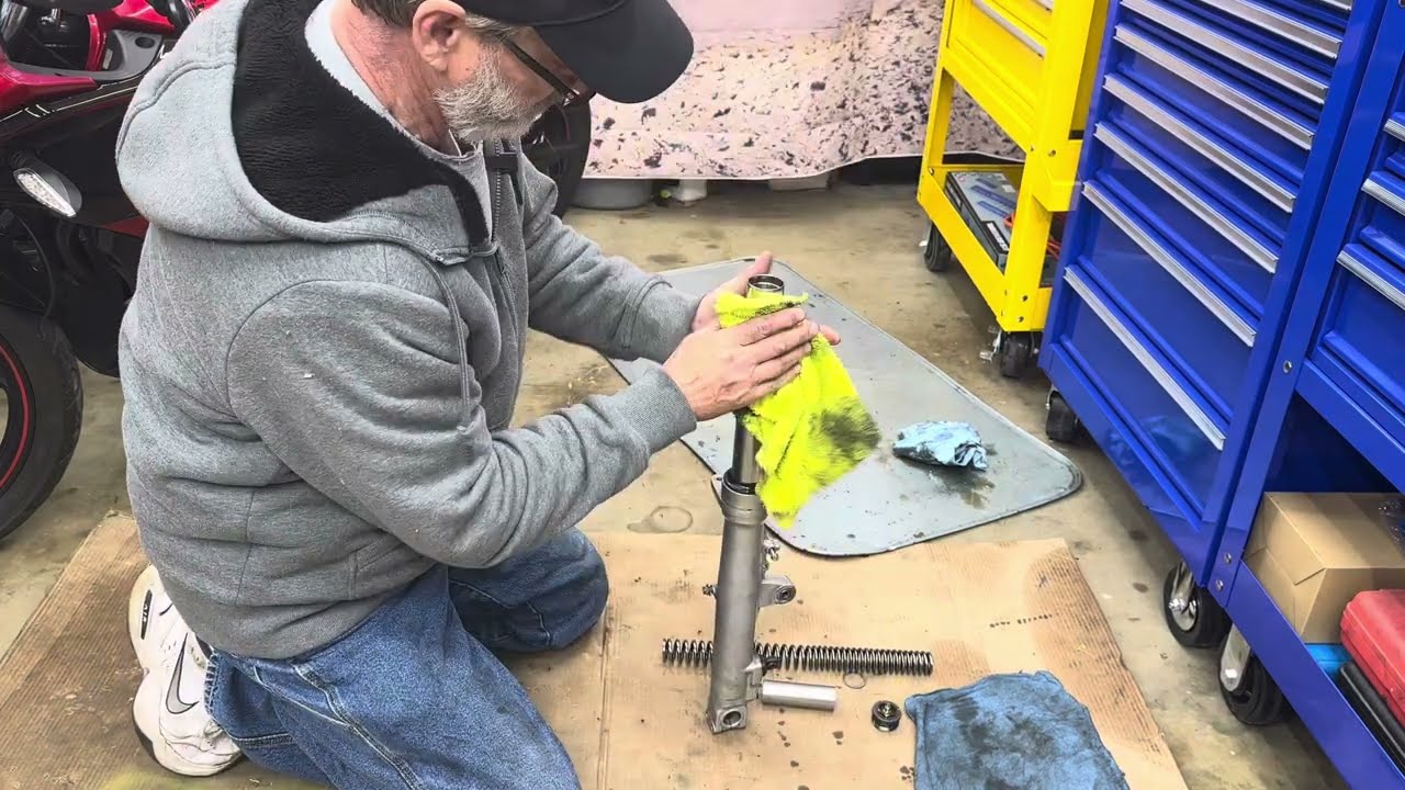 HONDA GL1500 GOLDWING REMOVE FORK, INSTALL, INSPECTION AND OIL CHANGE #HONDA GOLDWING