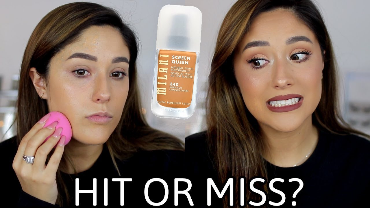 NEW MILANI SCREEN QUEEN FOUNDATION | Review + 8 HR WEAR TEST