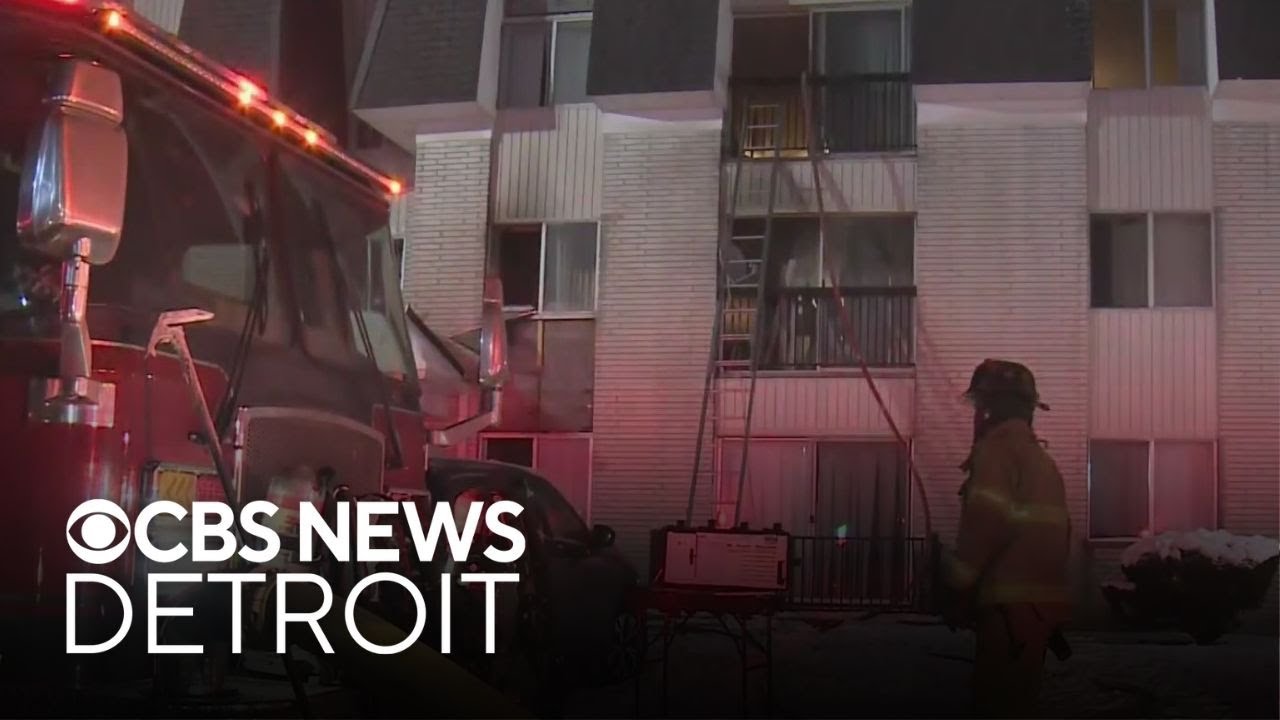 Crews battle apartment fire in Southfield