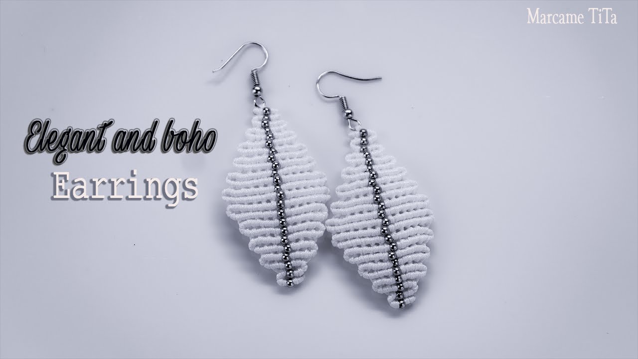 Macrame earring tutorial: Elegant and Boho macrame earrings
