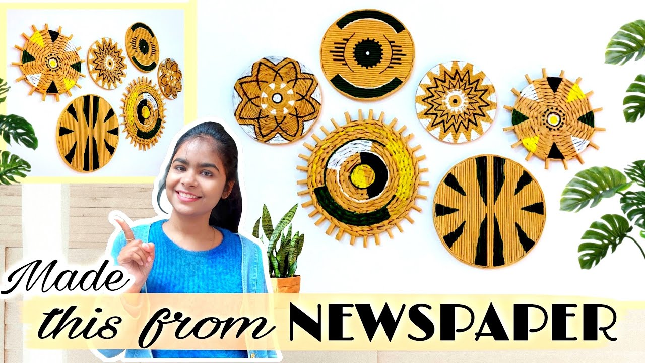 Boho Wall Decor in Rs-0 😲|  NEWSPAPER Craft ideas | Best out of Waste