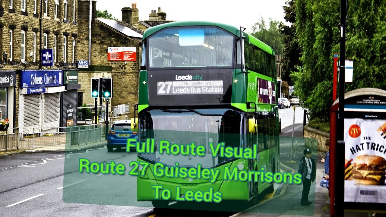 Full Route Visual Route 27 Guiseley Morrisons To Leeds