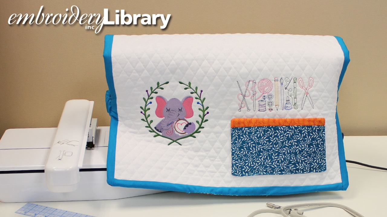 Embroidered Sewing Machine Cover