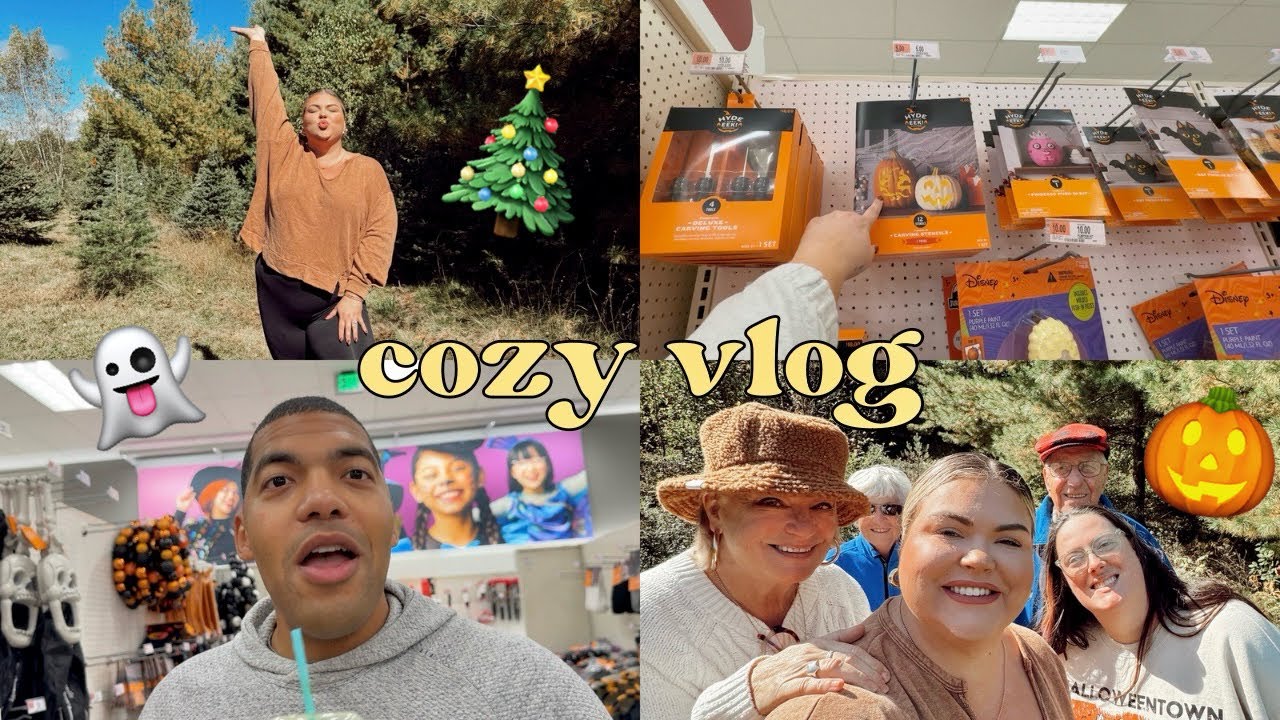 HALLOWEEN AT TARGET + CHRISTMAS TREE FARM! COZY VLOG