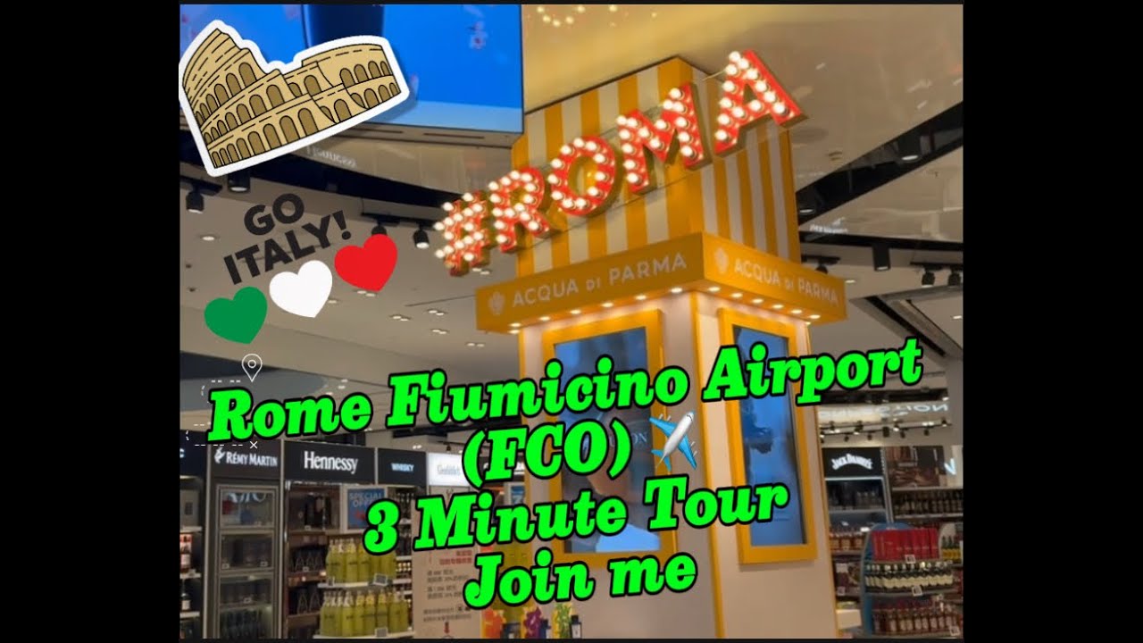 Inside Rome Airport (FCO) ✈️ 3-Minute Tour of Leonardo da Vinci Int 🇮🇹#viralvideo #airport 