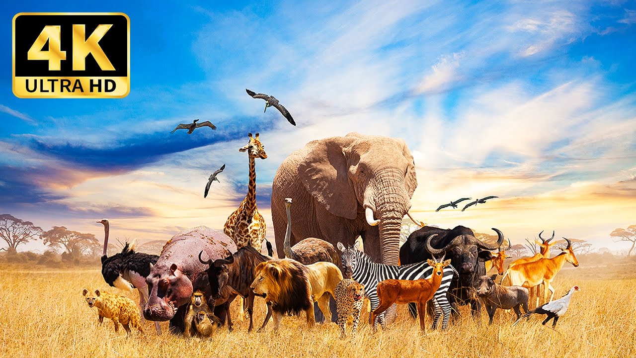 4K Animal Kingdom &ndash; Peaceful Animal Moments with Relaxing Nature Sounds