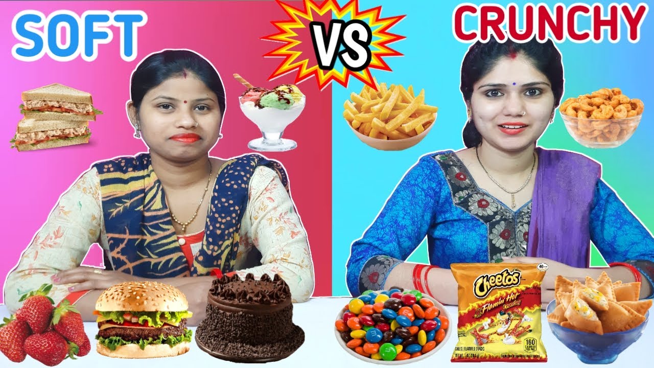SOFT VS CRUNCHY food challenge | Funny Food Challenge