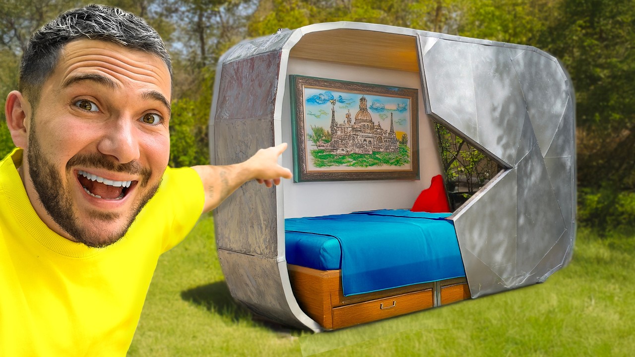 J’ai construit le plus PETIT HÔTEL du monde ! (je dors dedans)