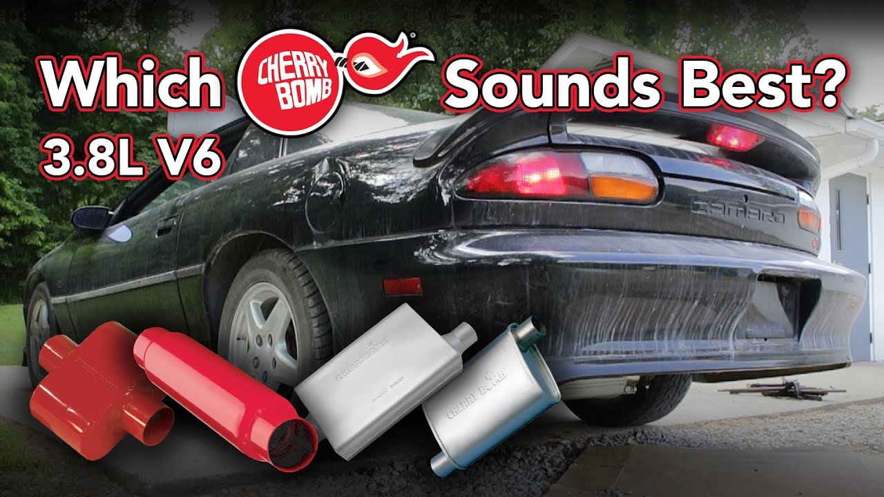 Comparing four Cherry Bomb® mufflers on my Chevy Camaro - Sound Test 3.8L V6