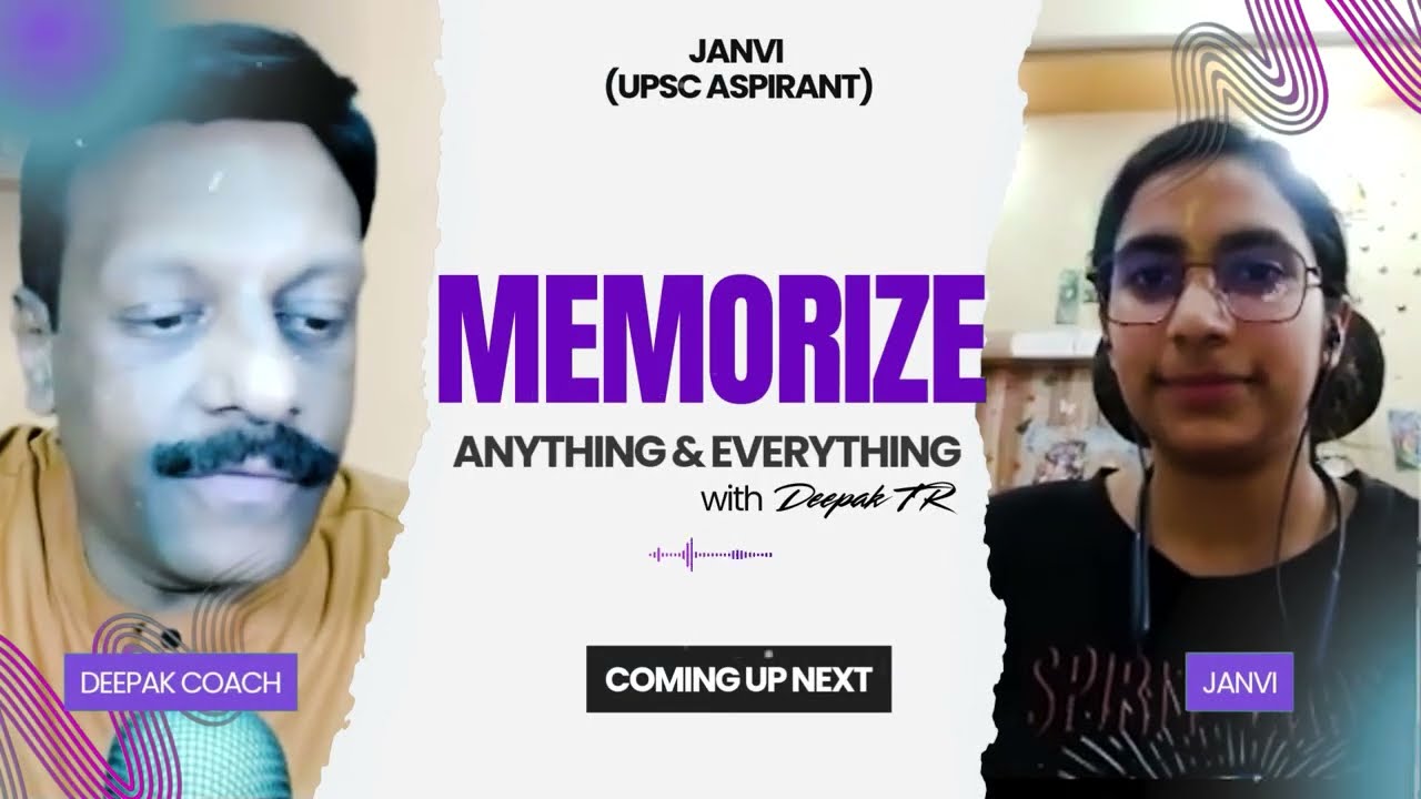 UPSC Student Janvi Memorizes Zomi Tribe Concept in 10 Minutes | Memory Power by Deepak TR