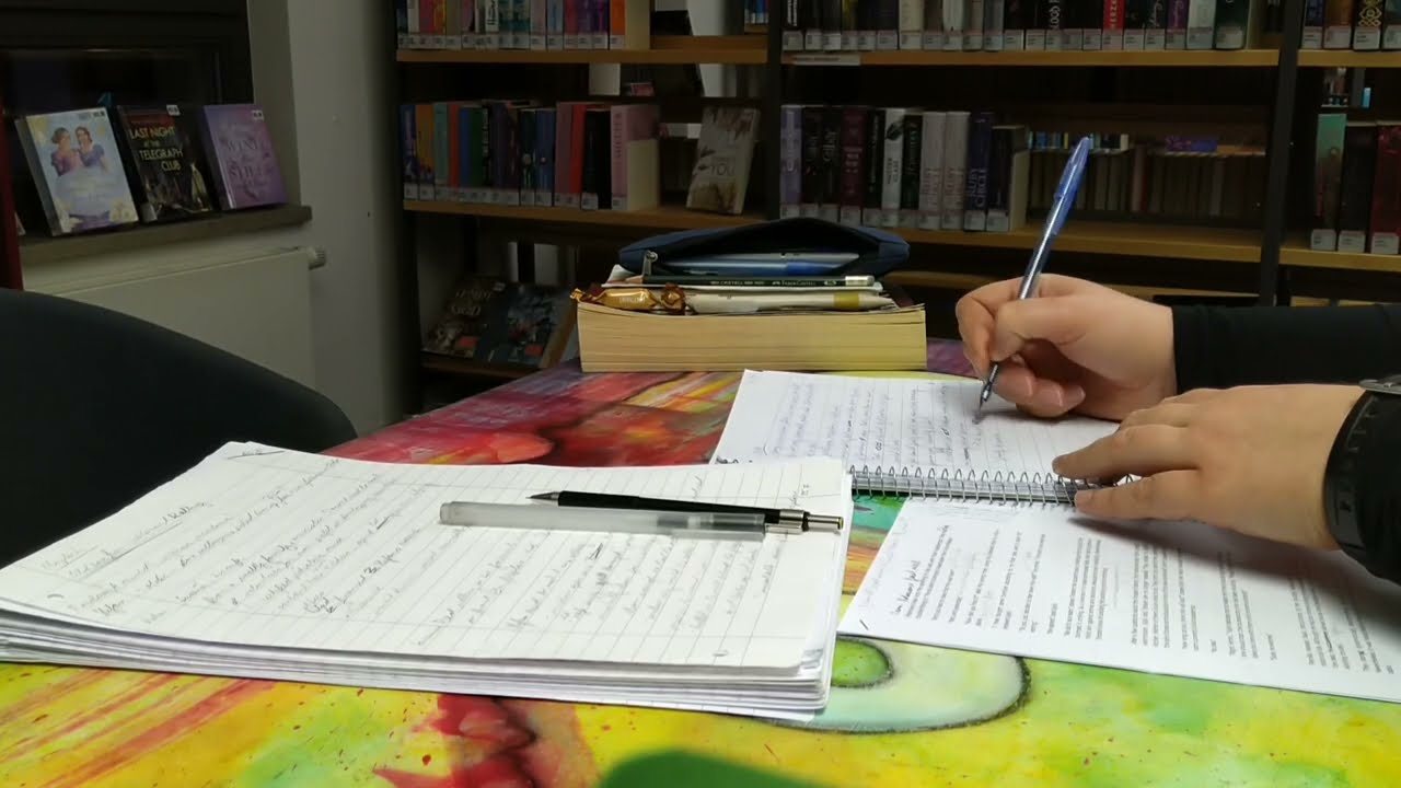 Study with me in the Quiet Library (no music)