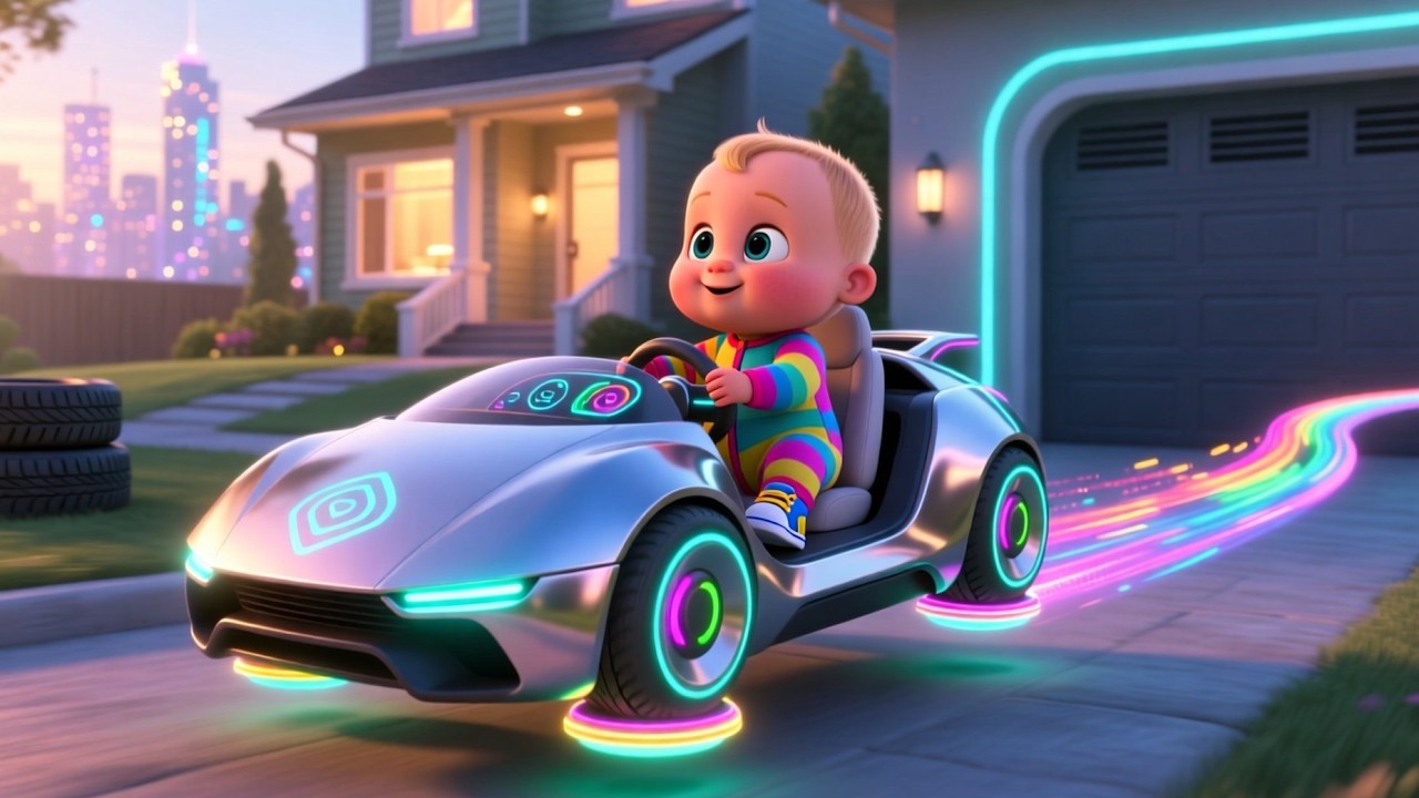 Врум-врум, весёлая машинка 🚗 | Песенка про быструю машинку для детей | Пойте и играйте