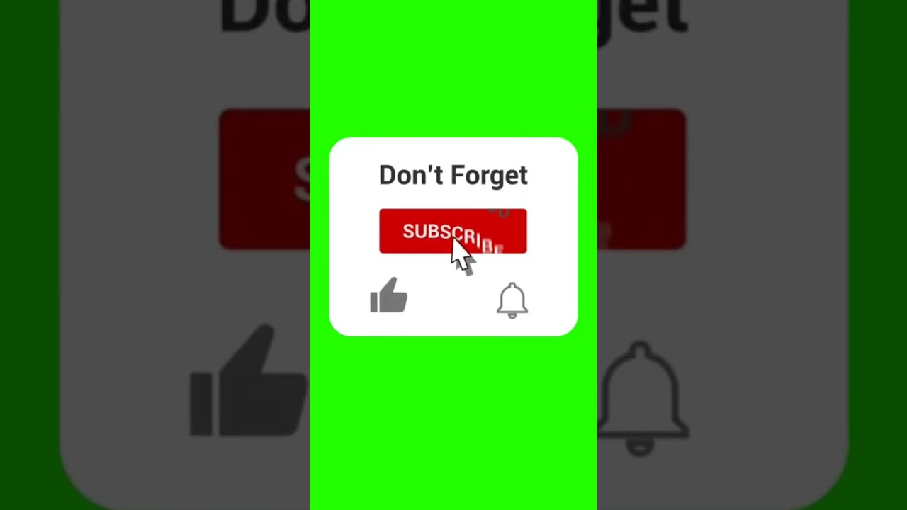 Top Green Screen Animated Subscribe Button | Free Download For YouTube Video | no copyright