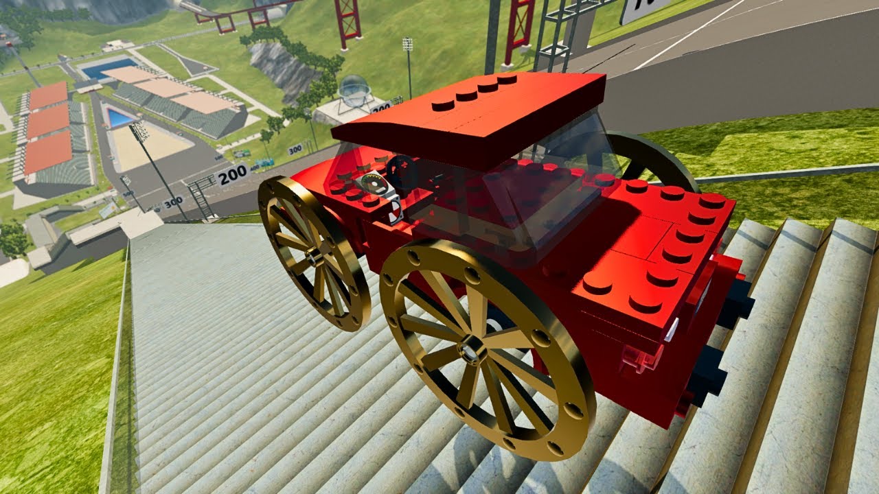 LEGO Car vs BeamNG DRIVE - When Worlds Collide \ BeamNG Chaos