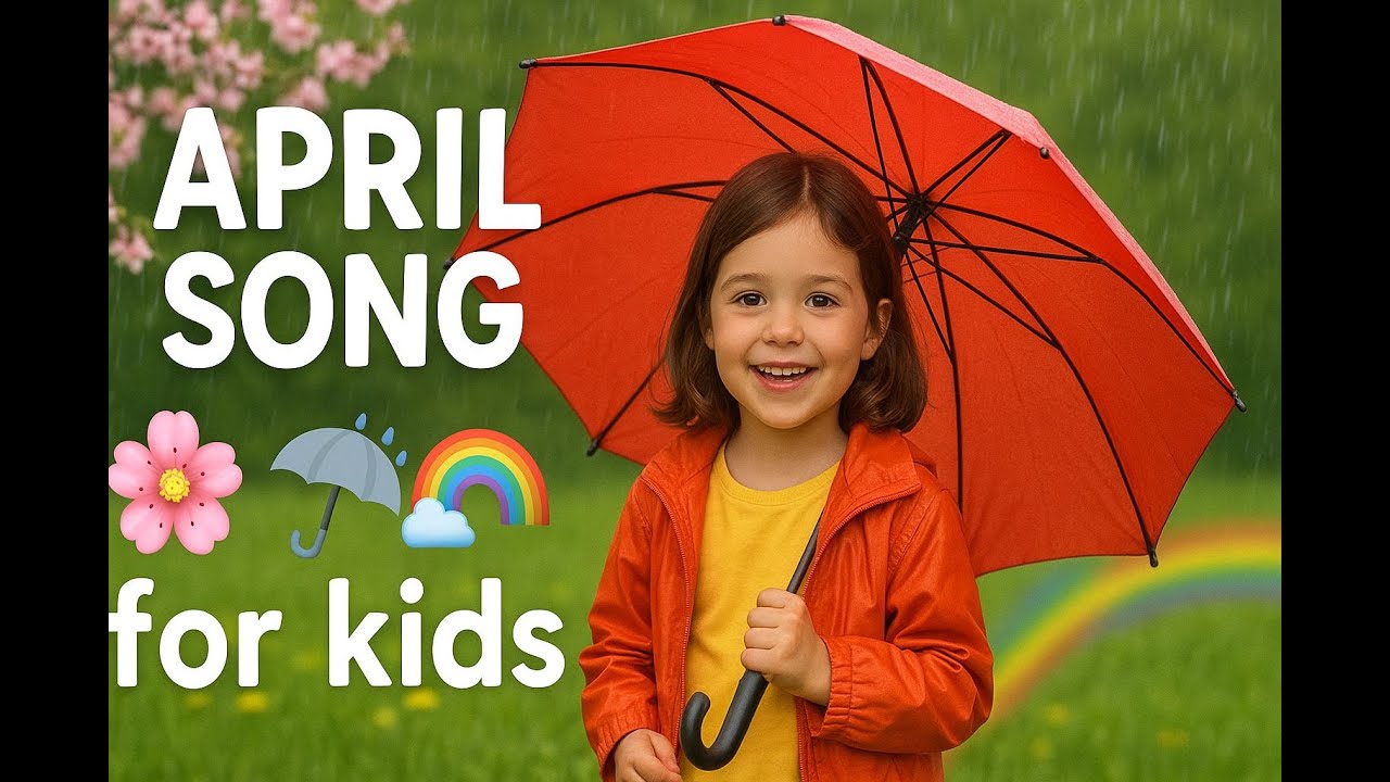 April Song for Kids | Learn About Spring, Rain & Flowers! 🌸☔️🌈