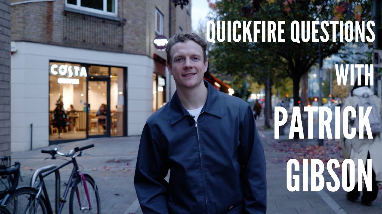Patrick Gibson answers quickfire questions outside the Young Vic | Bengal Tiger at the Baghdad Zoo