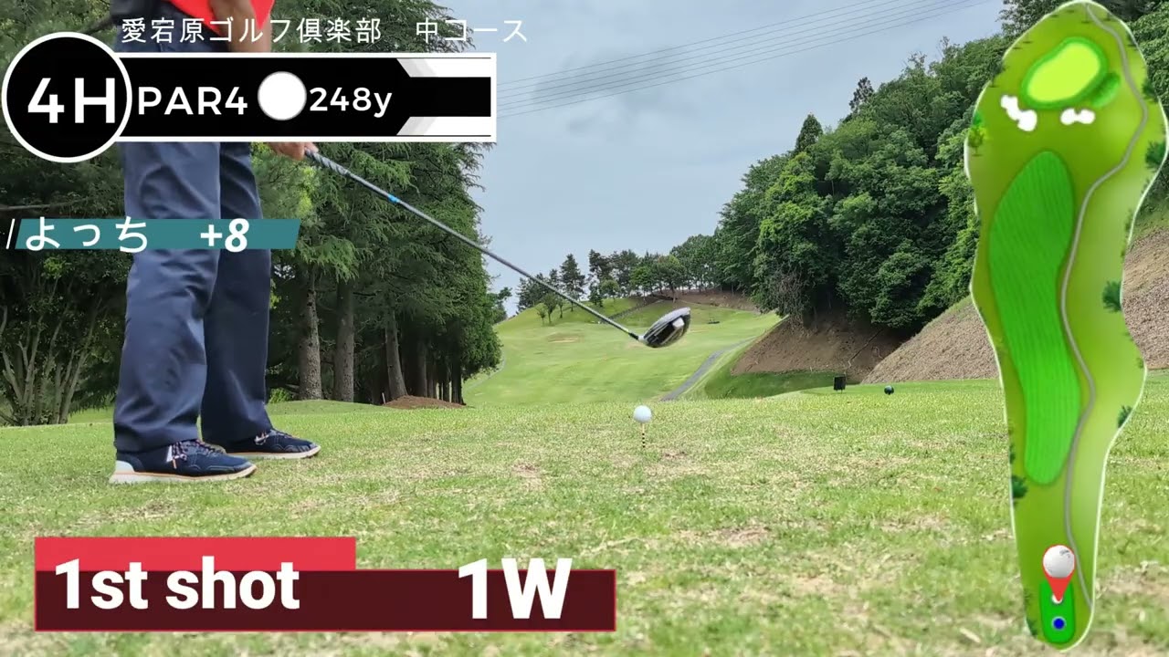 2025年05月21日、愛宕原ゴルフ俱楽部（中→西コース）③④H