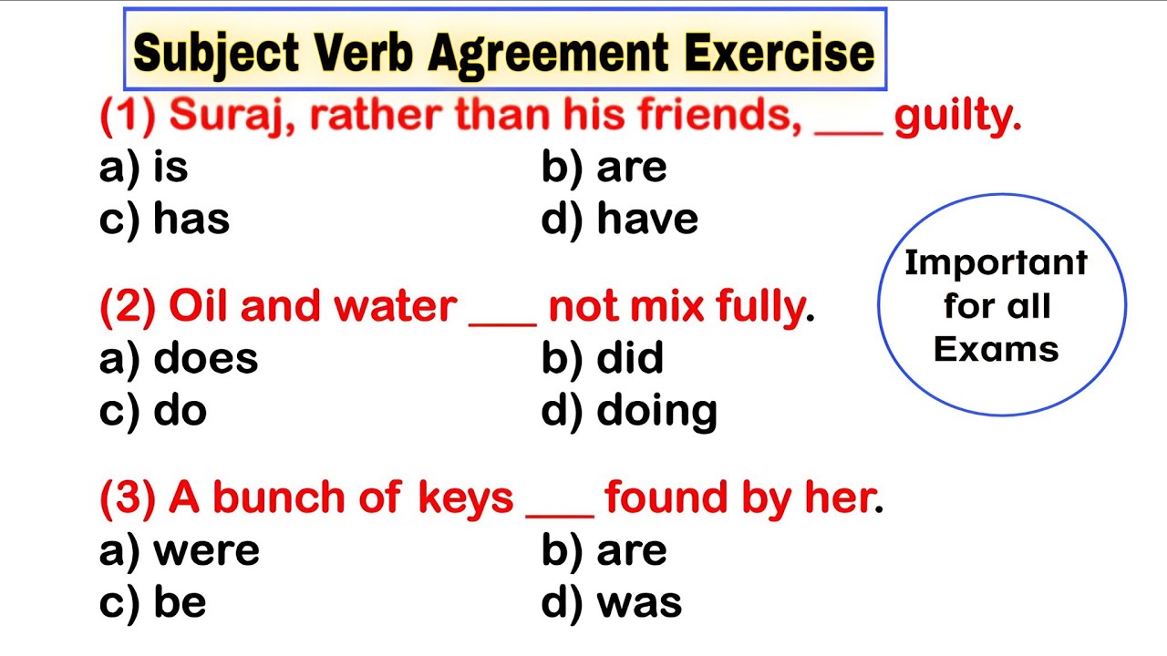 #SubjectVerbAgreement | Practice Questions & Rules | SSC CGL CHSL MTS KVS TGT PGT TET CTET DSSSB 