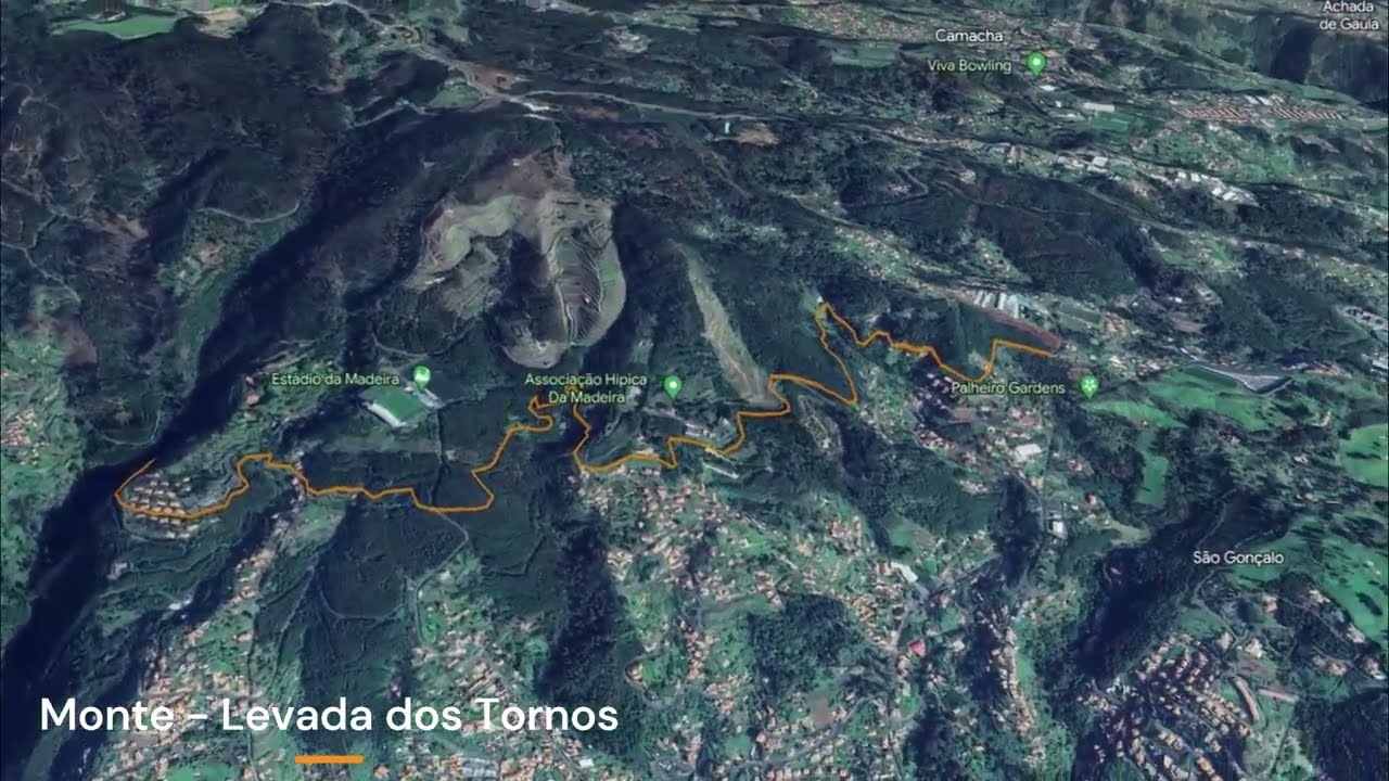 Monte - Levada dos Tornos Trail Map, Walking&nbsp;in&nbsp;Madeira