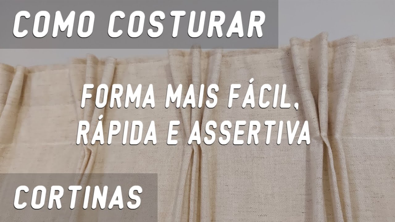 Como costurar cortinas da forma mais fácil para deixar as pregas bem certinhas.