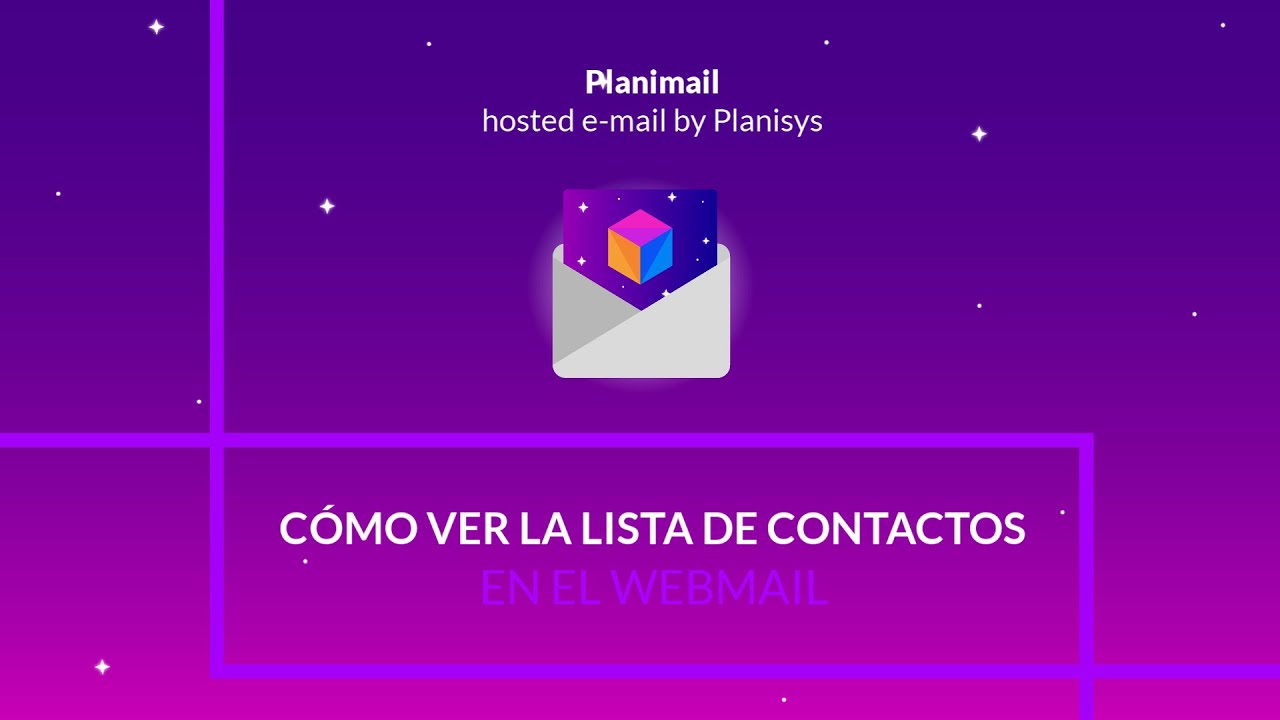 C&oacute;mo ver la lista de contactos en el Planimail